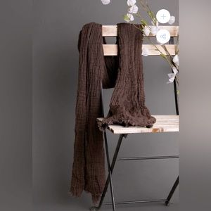 NWT LAUDE the Label Bubble Gauze Scarf in Carob